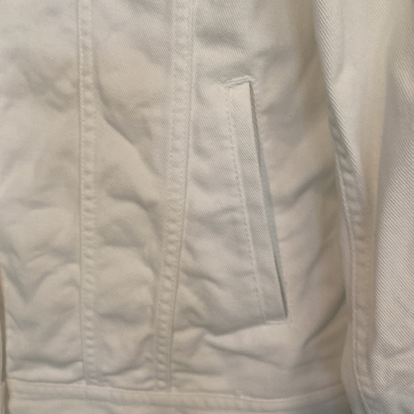 LAUREN JEANS CO RALPH LAUREN White Denim Jean Jacket sz M 100% Cotton - Picture 4 of 7
